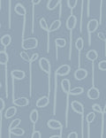 Seedlings Wallpaper by Susan Hable Swatch, Blue