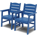 Winsoon 2 Pack Outdoor Patio Dining Chairs Black Hips Waterproof Weatherproof Garden Yard Chairs
