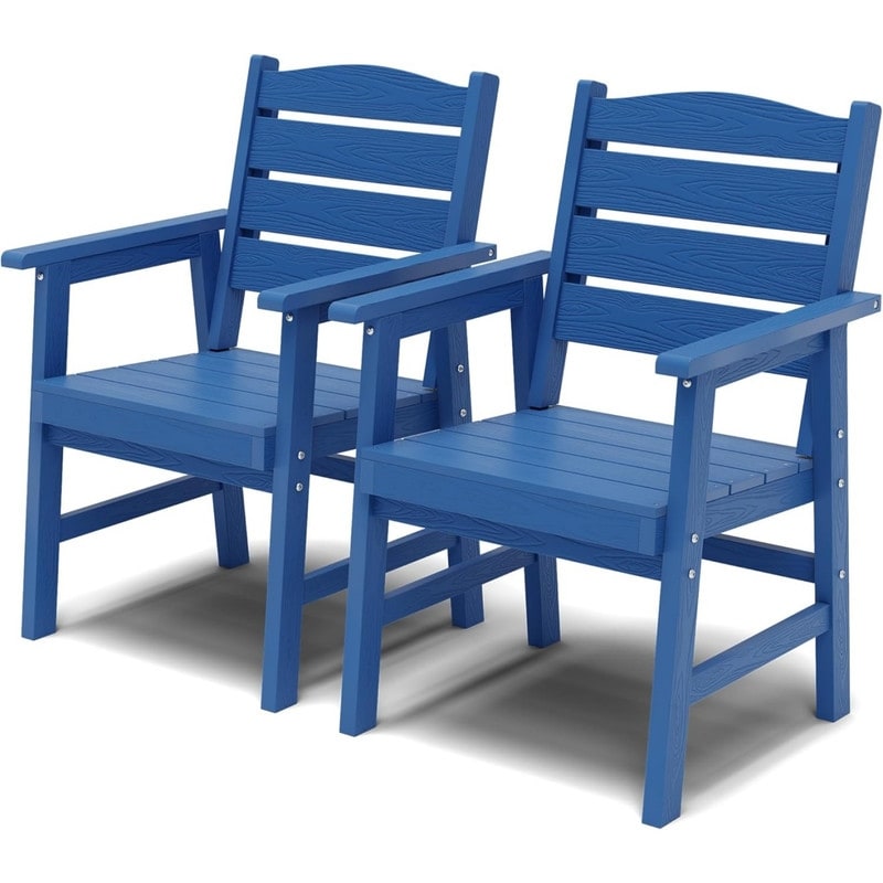 Winsoon 2 Pack Outdoor Patio Dining Chairs Black Hips Waterproof Weatherproof Garden Yard Chairs