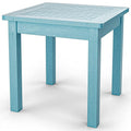 Winsoon Blue Hips Outdoor Square Side Table Weather Resistant End Table For Patio Porch Pool