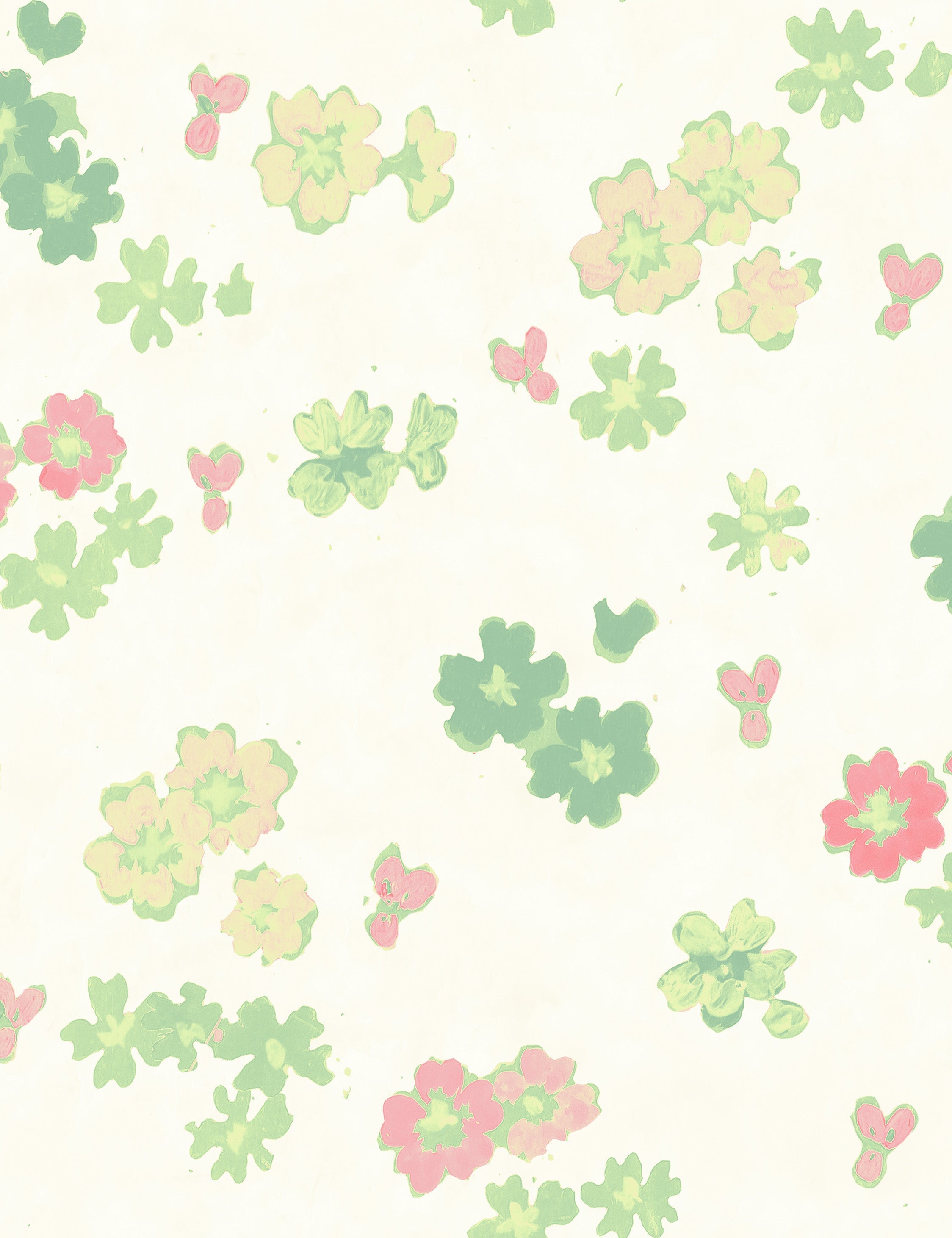 Flower Field Wallpaper by Paule Marrot, Yellow, Swatch