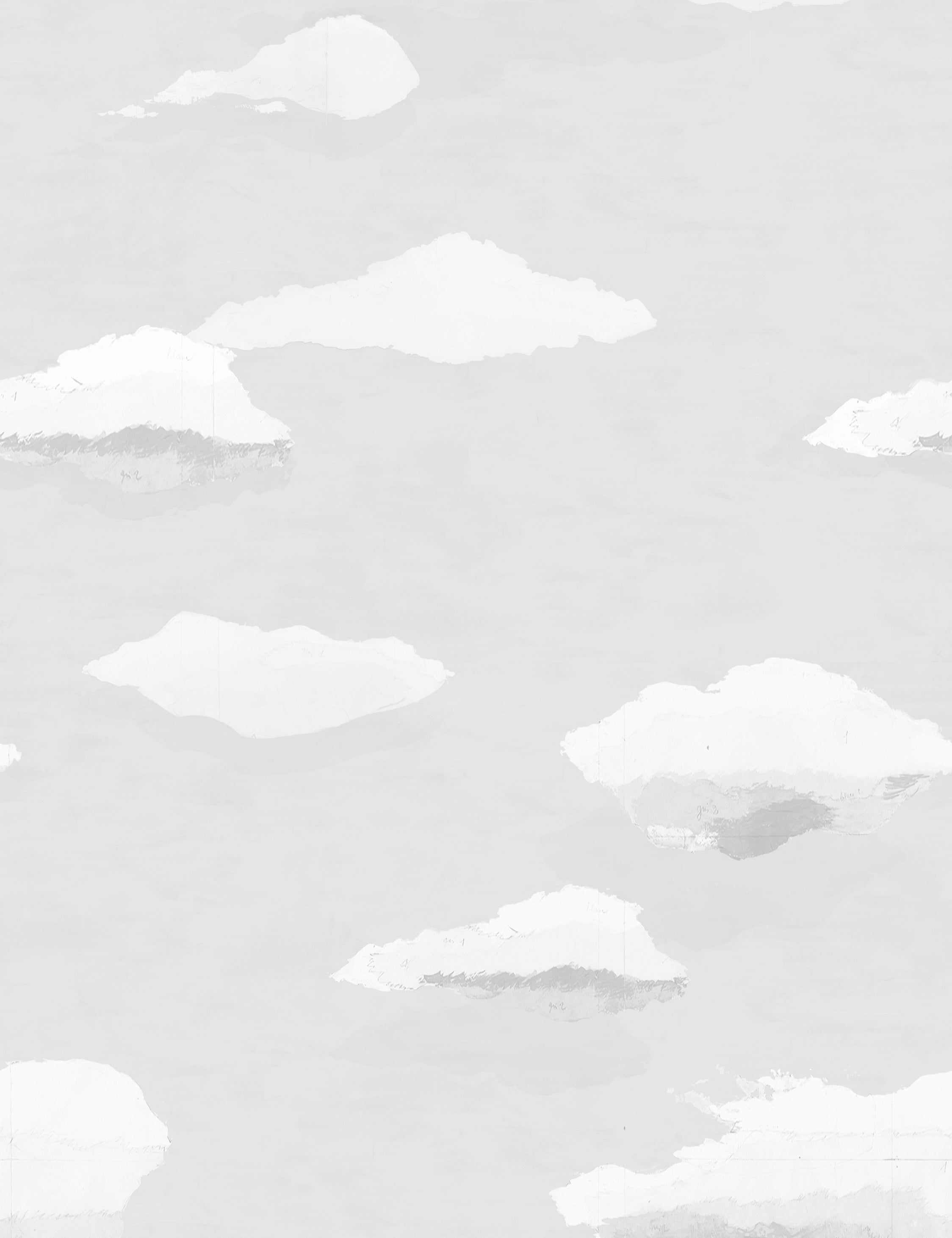 Les Nuages Wallpaper by Paule Marrot, Gray, Swatch