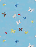 Flying Butterflies Wallpaper by Paule Marrot, Blue, Swatch