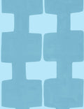Modern Blocks Wallpaper by Paule Marrot, Blue, Swatch