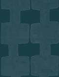 Modern Blocks Wallpaper by Paule Marrot, Teal, Swatch