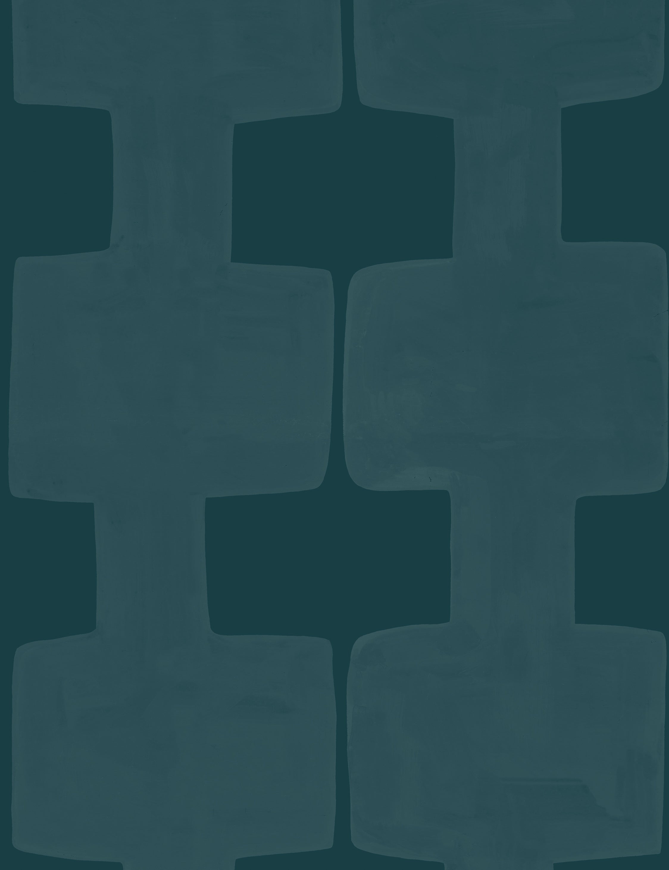 Modern Blocks Wallpaper by Paule Marrot, Teal, Swatch