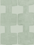 Modern Blocks Wallpaper by Paule Marrot, Sage, Swatch