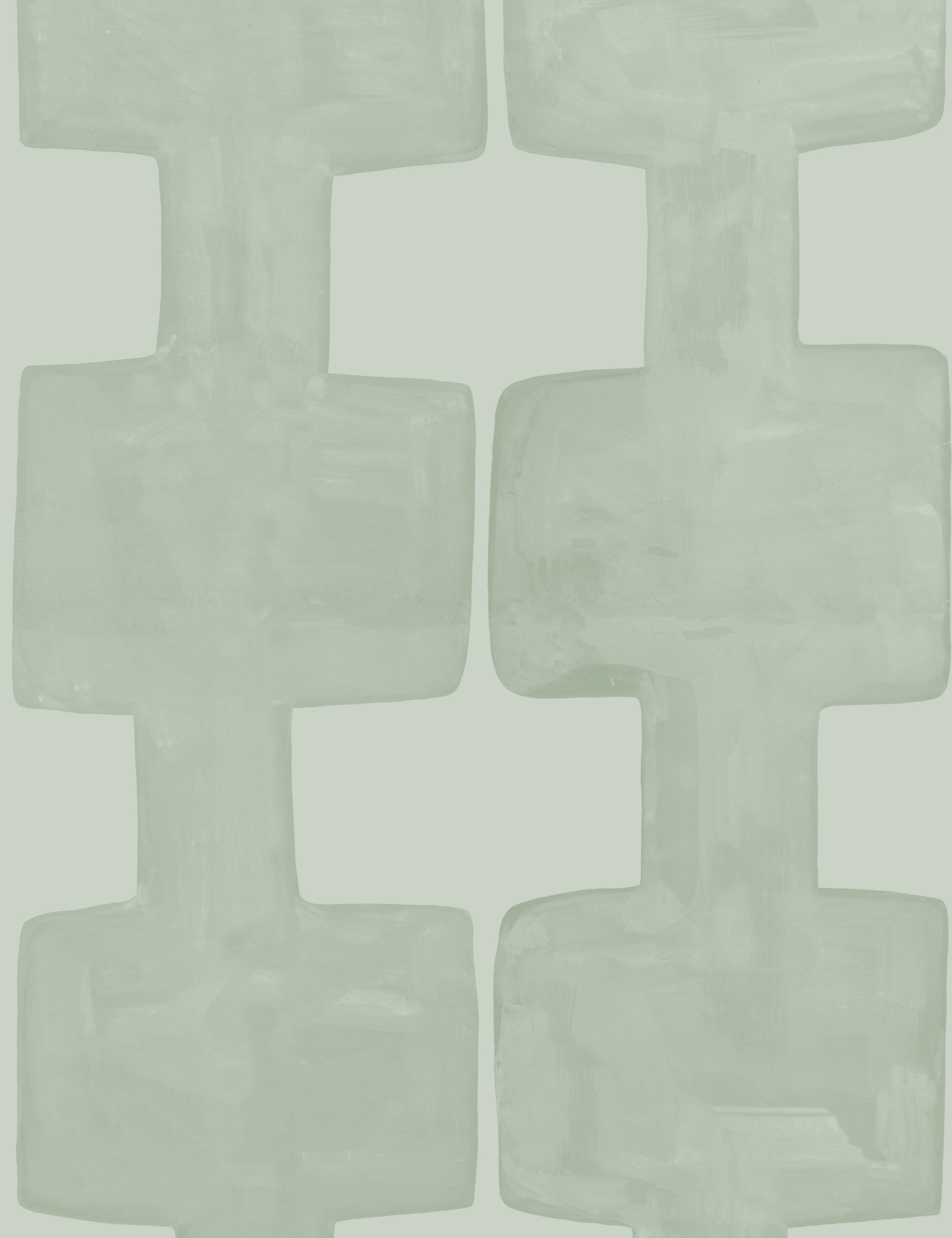 Modern Blocks Wallpaper by Paule Marrot, Sage, Swatch