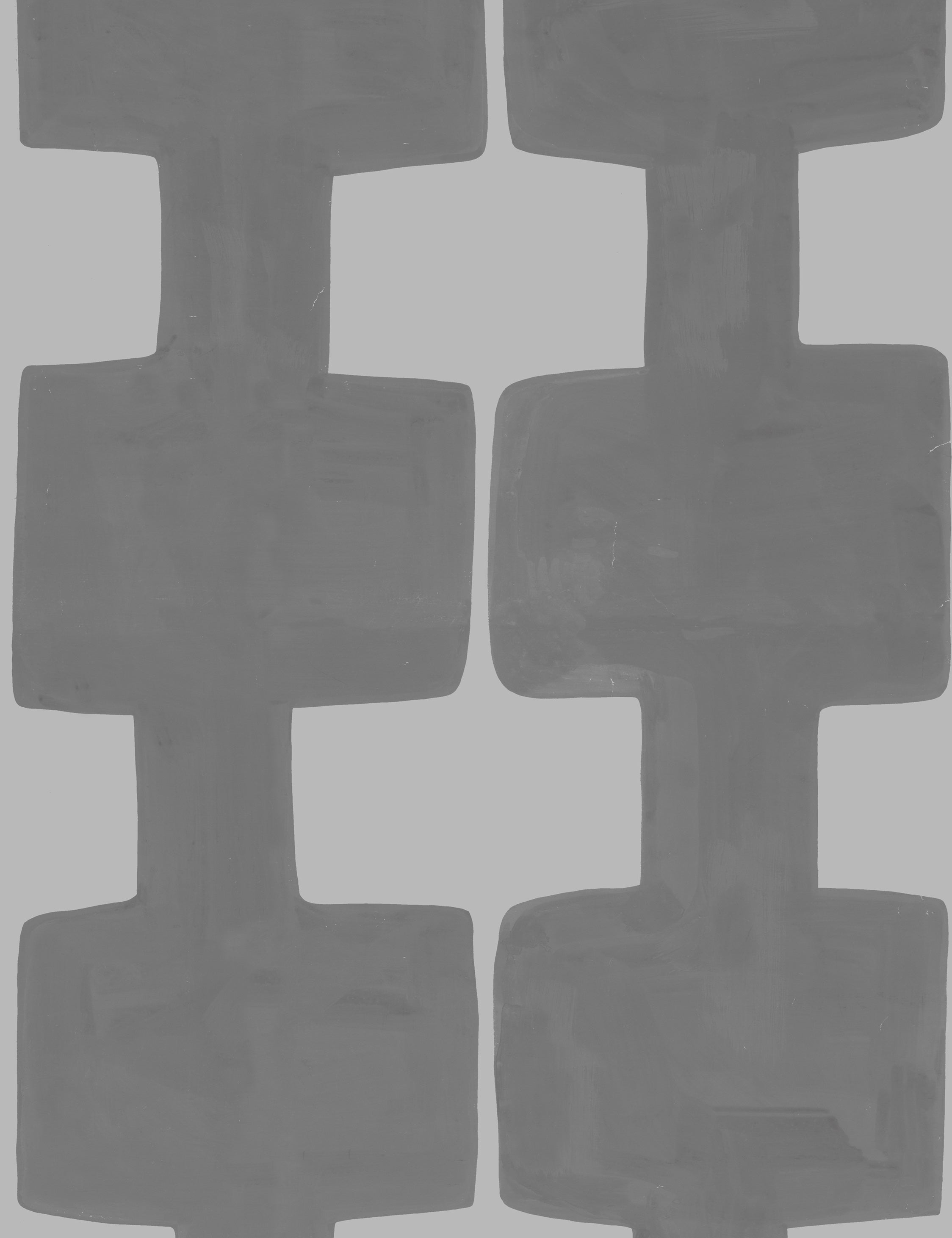 Modern Blocks Wallpaper by Paule Marrot, Slate, Swatch