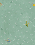 Feathers Wallpaper by Paule Marrot, Green, Swatch