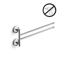 Ws Bath Collections Duemila 5517 G 13 1 2 Double Towel Bar With Polished Chrome