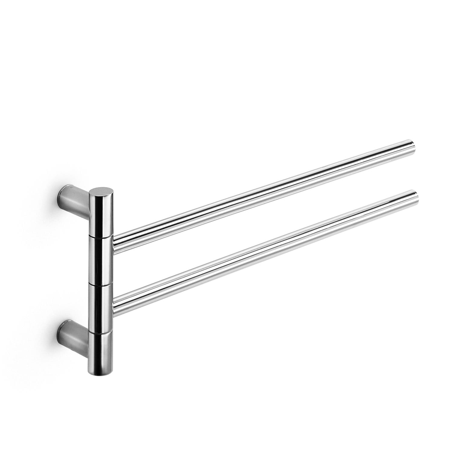 Ws Bath Collections Picola 5265 15 7 10 Double Towel Bar With Swinging Arms From The Picola Collection Polished Chrome N A