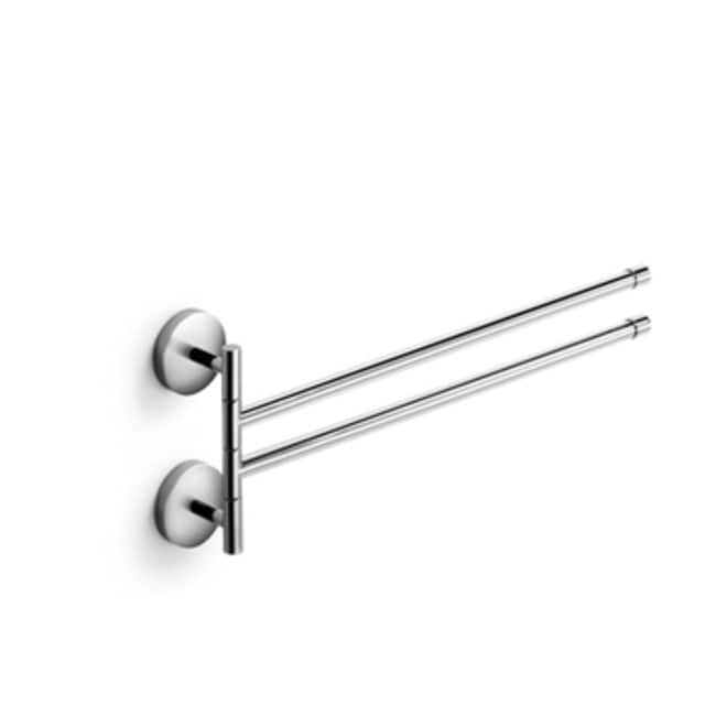 Ws Bath Collections Duemila 5517 15 Swiveling Two Tiered Towel Rail Polished Chrome