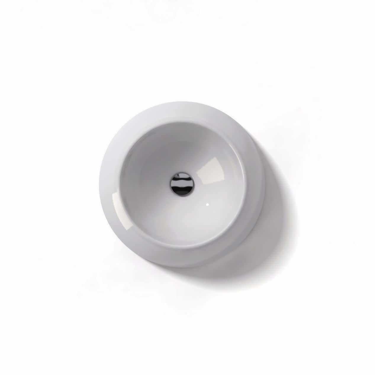 Ws Bath Collections Lvo 160 18 1 2 Vessel Or Self Rimming Bathroom Sink From The Ceramica Collection White