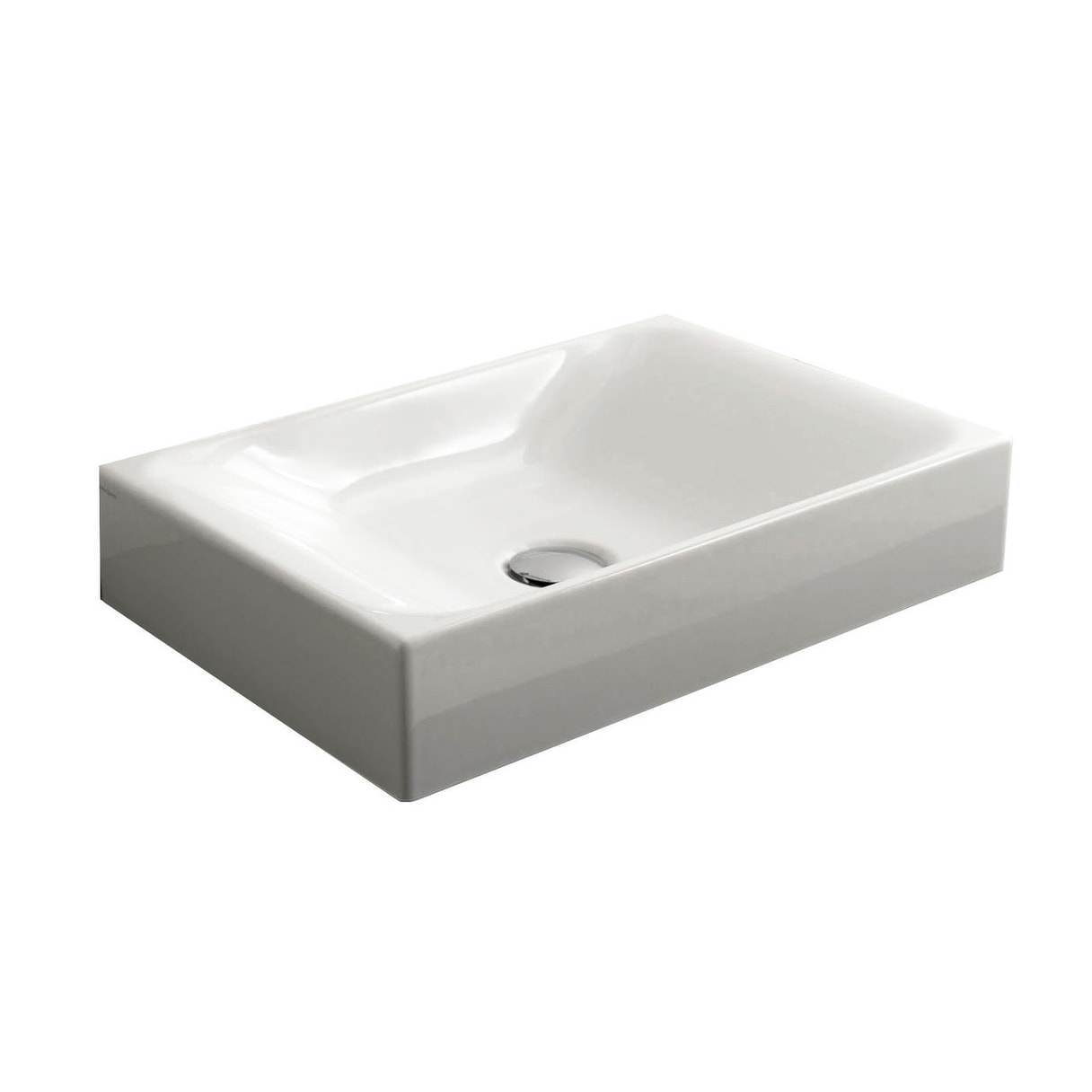 Ws Bath Collections Cento 3555 19 11 16 Ceramic Vessel Bathroom Sink White