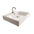 Ws Bath Collections Cento 3530 19 11 16 Ceramic Wall Mounted Vessel Bathroom Sink With 1 Hole Drilled And Overflow White