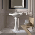 Ws Bath Collections 21 3 4 Ceramic Pedestal Bathroom Sink With One