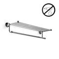 Ws Bath Collections Venessia 52926 G 23 3 5 Towel Rack With Towel Bar Polished Chrome