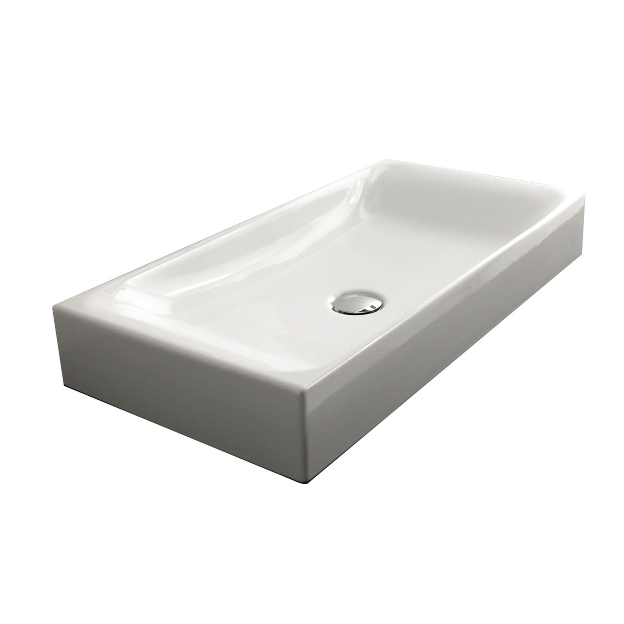 Ws Bath Collections Cento 3556 27 5 8 Ceramic Vessel Bathroom Sink White