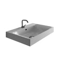 Ws Bath Collections Cento 3533 31 1 2 Ceramic Wall Mounted Vessel Bathroom Sink With 1 Hole Drilled And Overflow White