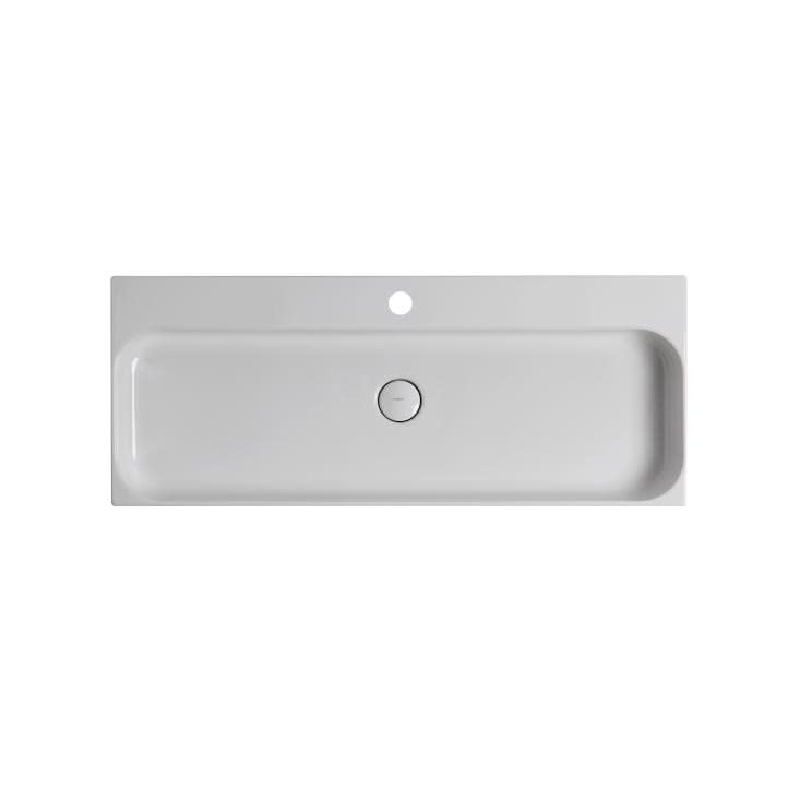 Ws Bath Collections 39 3 5 Ceramic Wall Mounted Vessel Bathroom