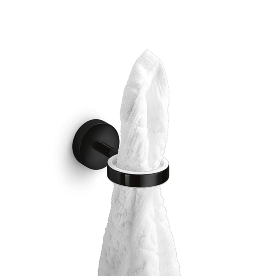 Ws Bath Collections Baketo 52153 Baketo 2 Wall Mounted Towel Ring Matte Black