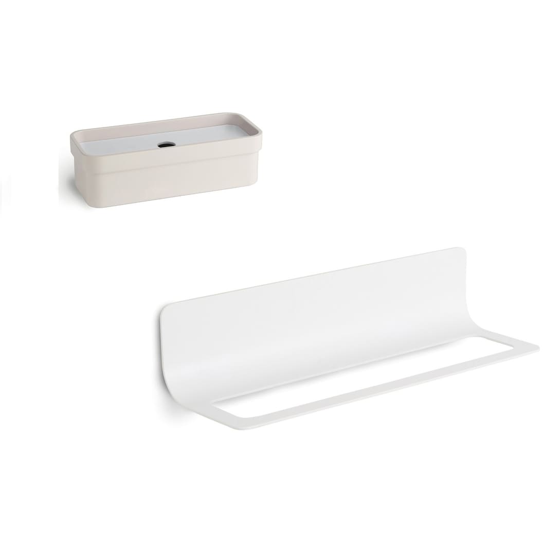 Ws Bath Collections Curva 5144 5148 Curva 19 Wall Mounted Towel Bar White White