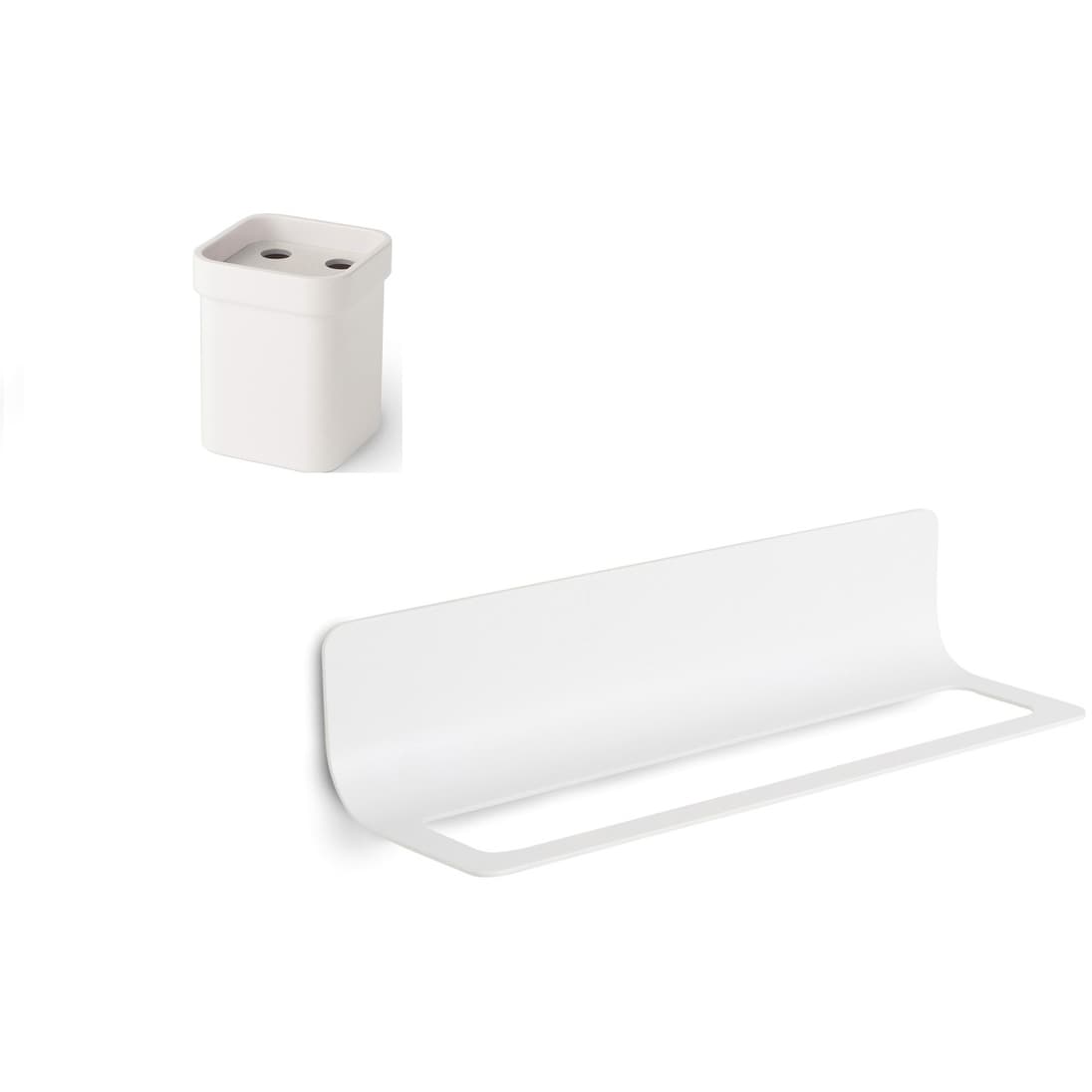 Ws Bath Collections Curva 5144 5146 Curva 19 Wall Mounted Towel Bar White White
