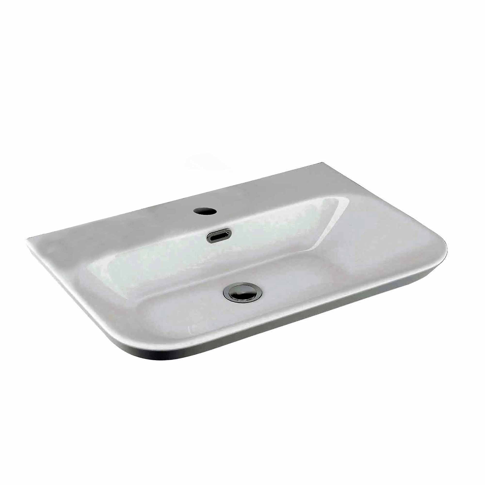 Ws Bath Collections Edge 4365.01 Edge 26 3 10 Vessel Bathroom Sink White