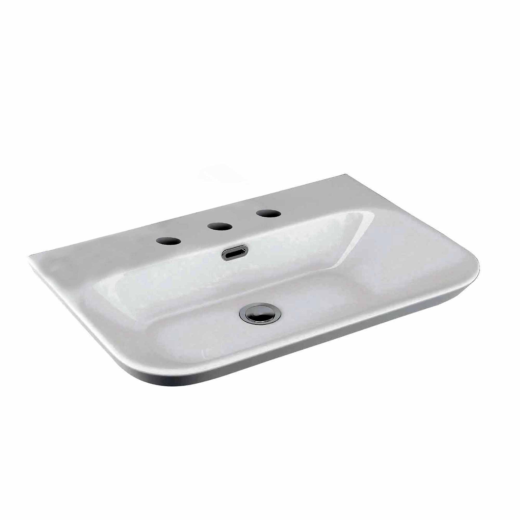 Ws Bath Collections Edge 4365.03 Edge 26 3 10 Vessel Bathroom Sink White