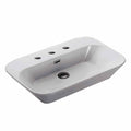 Ws Bath Collections Edge 4465.03 Edge 25 2 5 Vessel Bathroom Sink White