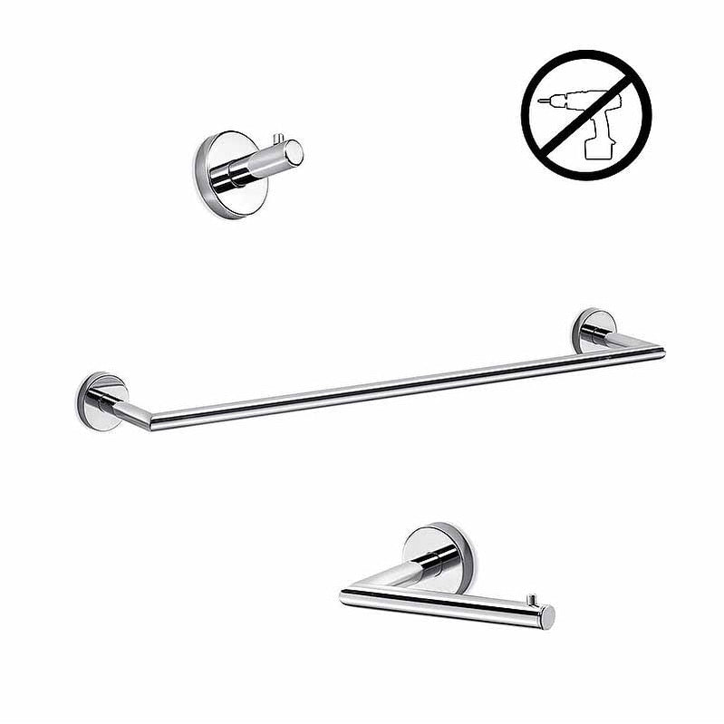 Ws Bath Collections Gealuna Glue A1099G Gealuna Glue Bathroom Accessory Package Towel Bar Robe Hook Tissue Holder