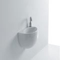 Ws Bath Collections Kilo Wsb7001F Kilo 15 4 5 Ceramic Wall Mounted Bathroom Sink With Single Faucet Hole And Overflow White