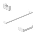 Ws Bath Collections Kimono Wsbc 215890B Kimono 3 Piece Bathroom Package With Towel Bar Robe Hook And Hook Toilet Paper Holder