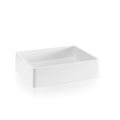 Ws Bath Collections Momon 53553 Linea Ceramic Vessel Or Wall Mounted Bathroom Sink White