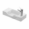 Ws Bath Collections Minimal 4077 Minimal 21 3 5 Wall Mounted Vessel Bathroom Sink White