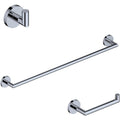 Ws Bath Collections Pura Wsbc 203290A Pura 3 Piece Bathroom Package With Towel Bar Robe Hook And Hook Toilet Paper Holder
