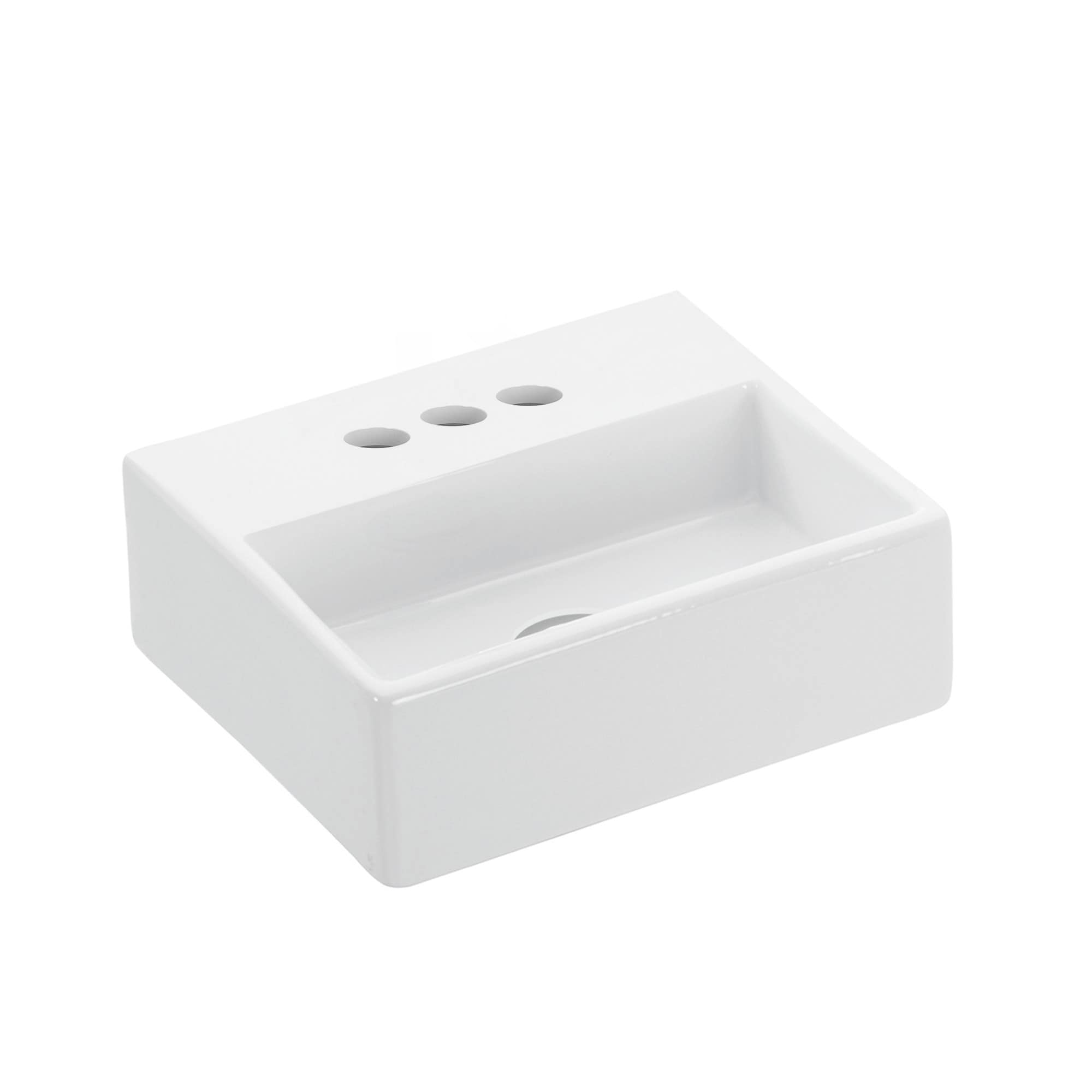Ws Bath Collections Quattro 30.03 Quattro 13 Wall Mounted Vessel Bathroom Sink White N A