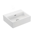Ws Bath Collections Quattro 40.00 Quattro 16 9 10 Wall Mounted Vessel Bathroom Sink White N A