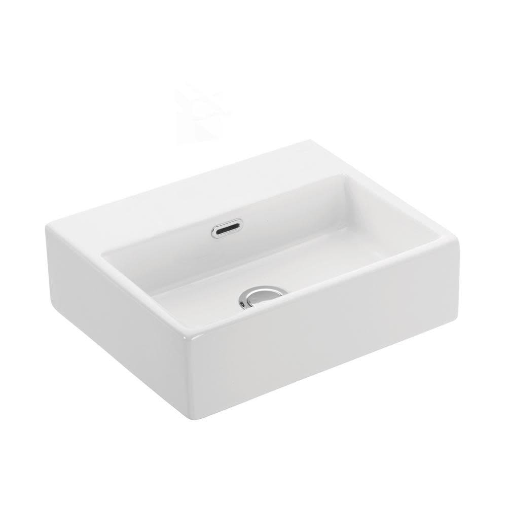 Ws Bath Collections Quattro 40.00 Quattro 16 9 10 Wall Mounted Vessel Bathroom Sink White N A