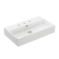 Ws Bath Collections Quattro 70.03 Quattro 27 3 5 Wall Mounted Vessel Bathroom Sink White