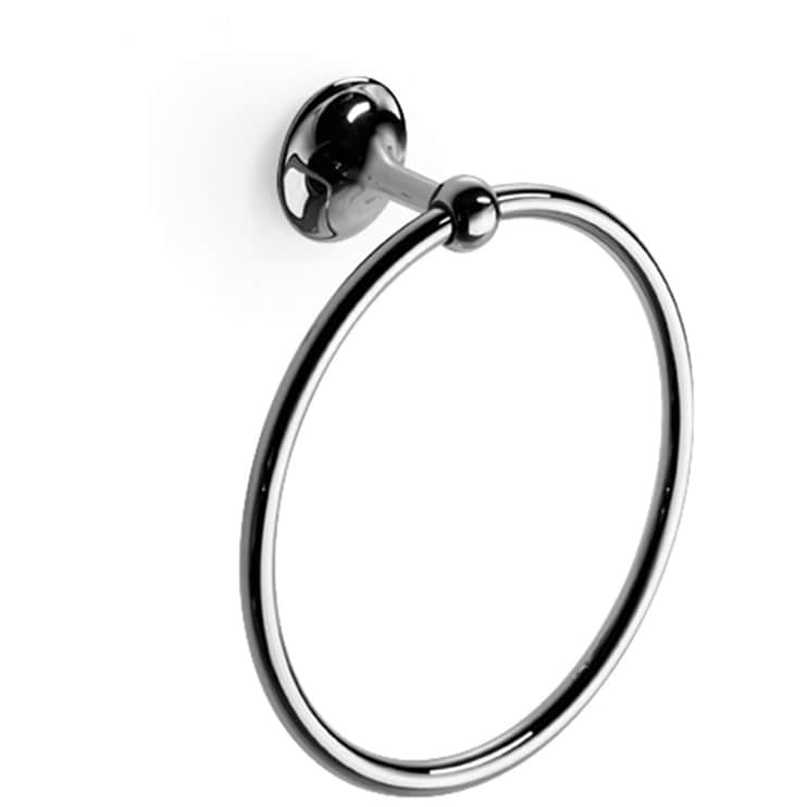 Ws Bath Collections Venessia 52921 Venessia 7 7 8 Towel Ring Polished Chrome