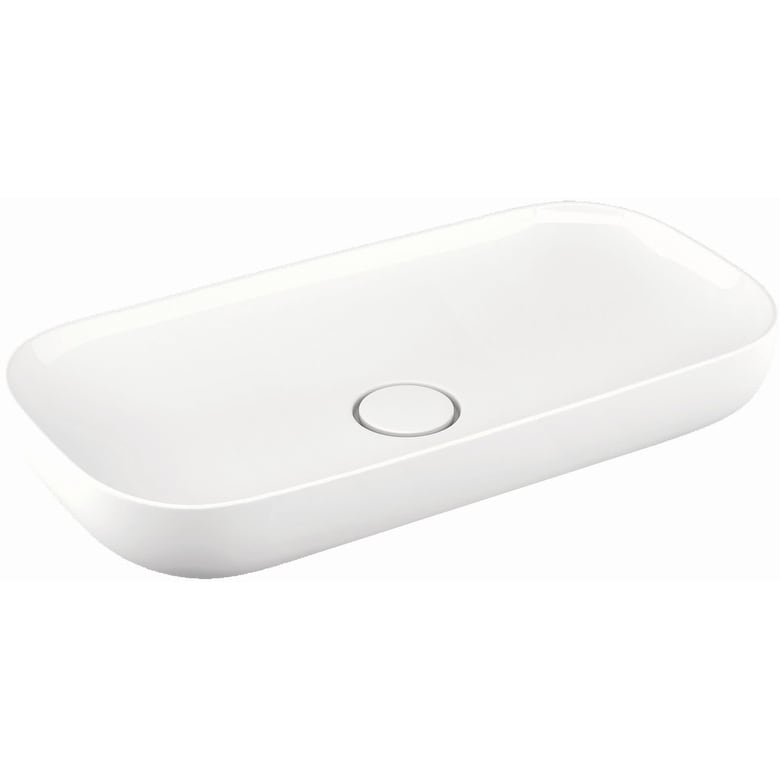 Ws Bath Collections Vision 6290 Vision 35 2 5 Ceramic Vessel Bathroom Sink Gloss White