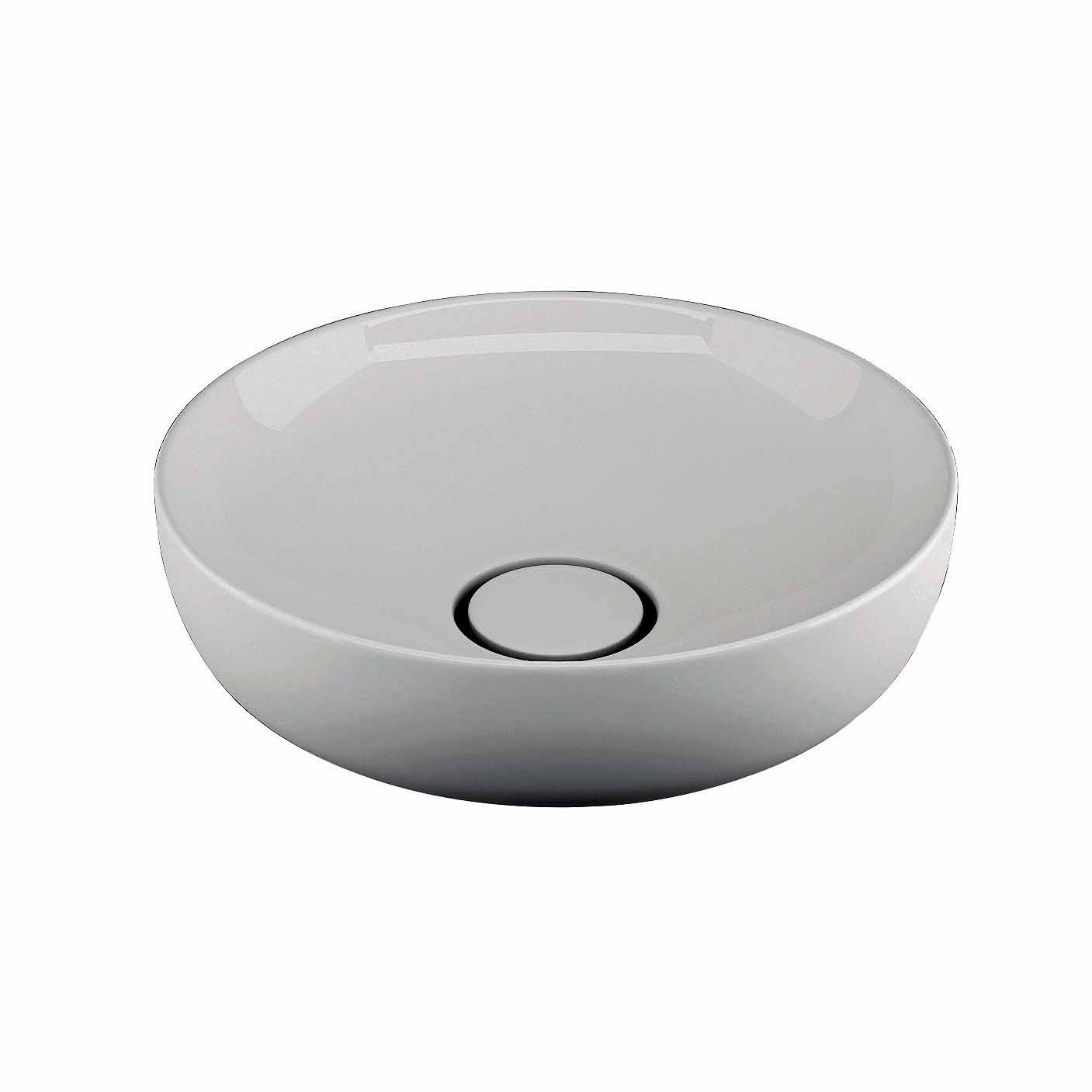 Ws Bath Collections Vision 6342 Vision 16 1 2 Vessel Bathroom Sink Ceramic White