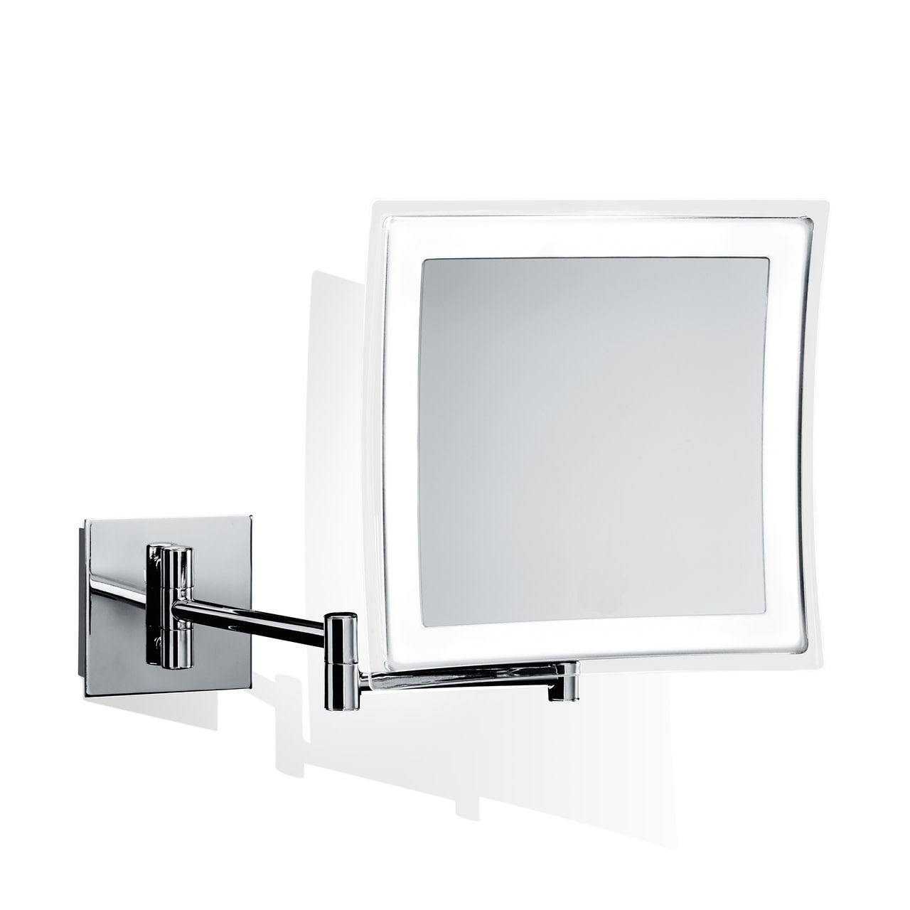 Ws Bath Collections Spiegel Battery Powered Rectangular 5X Magnifying Polished Chrome
