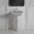 Ws Bath Collections Waldorf Ceramic White 31 1 2 Pedestal Bathroom