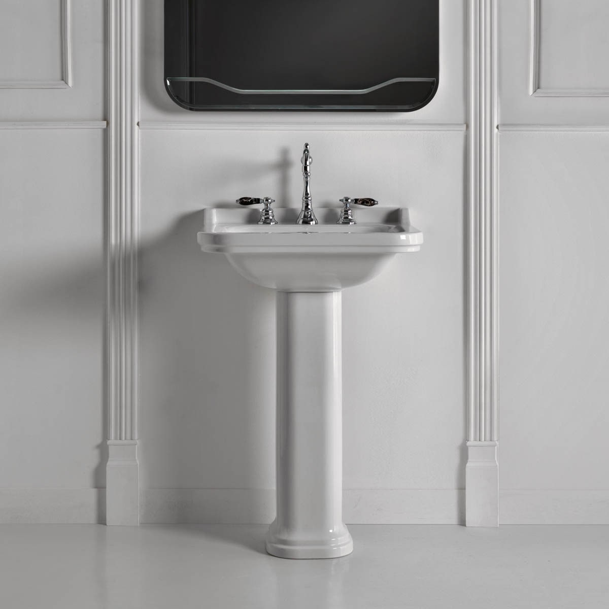 Ws Bath Collections Waldorf Ceramic White 31 1 2 Pedestal Bathroom