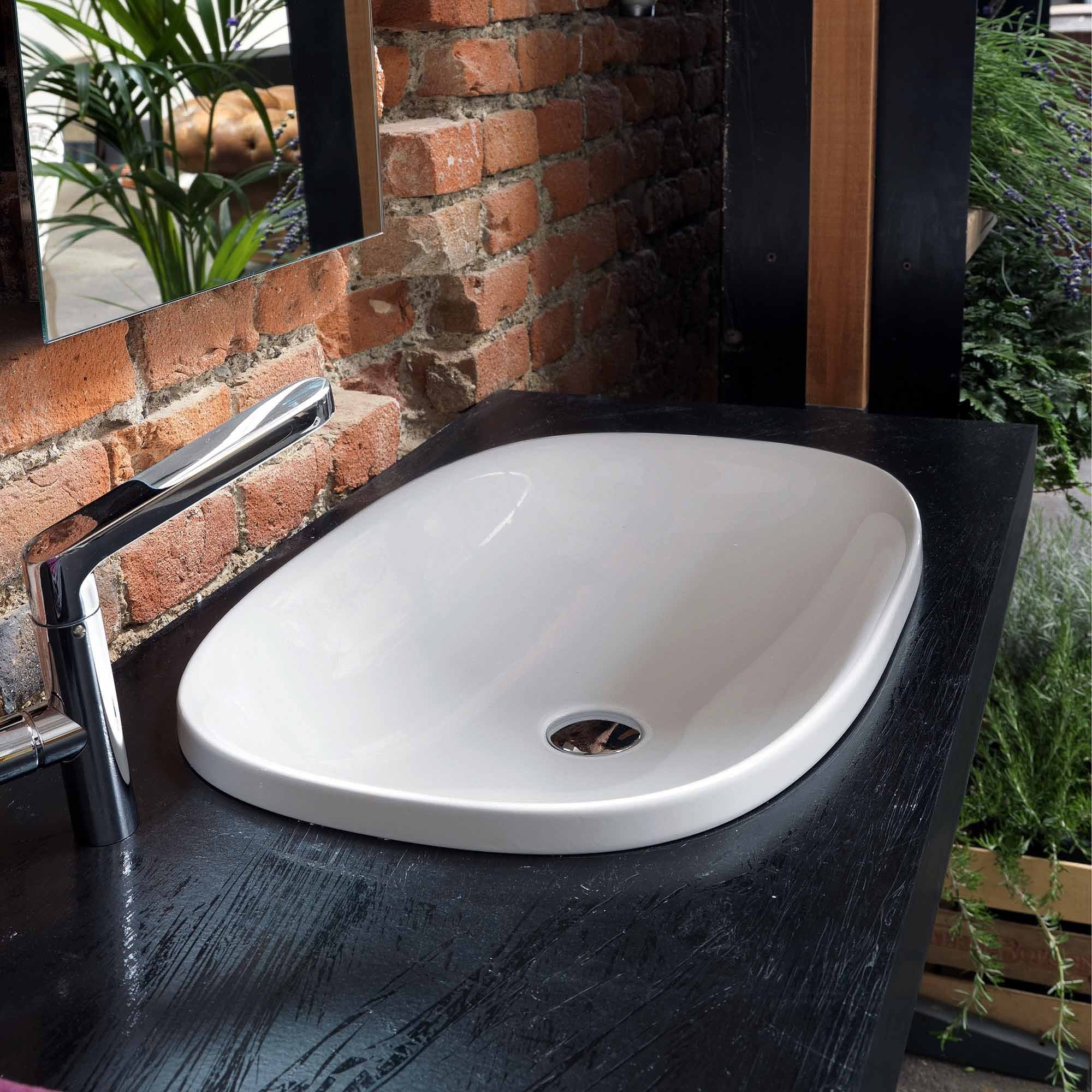 Ws Bath Collections Wild 60I 3009101 Wild 23 3 5 Vessel Drop In Bathroom Sink White