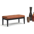 Wyndenhall Abbey Faux Leather Tufted Ottoman Bench