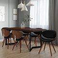Wyndenhall Avondale Mid Century Modern Dining Chair In Black Faux Leather 20.75 W X 19.5 D X 29.5 H